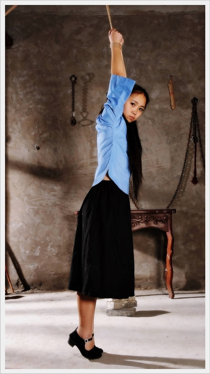 Erotic Pix - Hands tied above head Rip rest in pussy