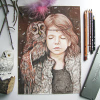 girl and owl