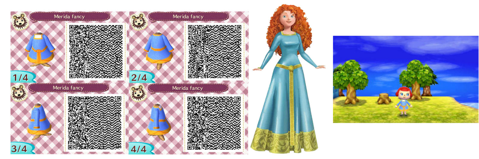 Merida Qr Code blue dress