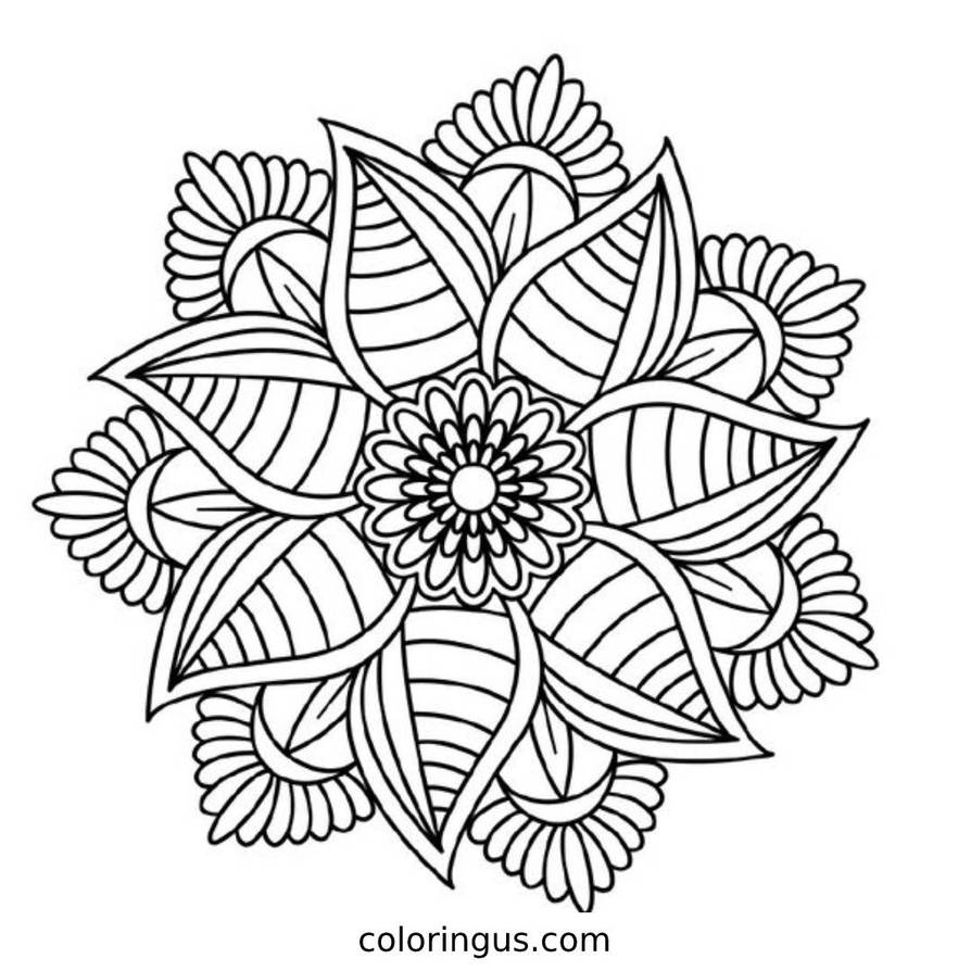 Mandel Patterns Mandala Coloring Pages by coloringus on DeviantArt