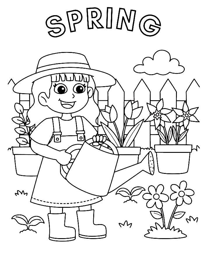 Spring R Coloring Pages Printable Pdf Spring Coloring Pages (Free PDF Printables) by coloringus on DeviantArt