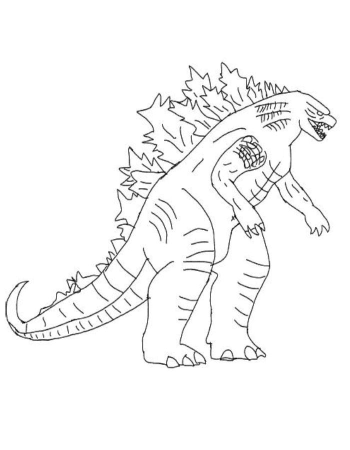 Godzilla Coloring Pages to Print - Free Printable by coloringus on ...