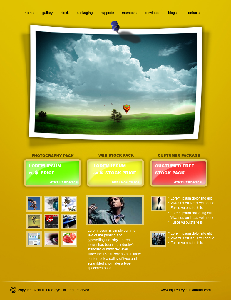 photo viewer web page layout