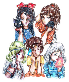 Studio Ghibli Kawaii Watercolor Markers Fan Art