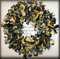 SunFlowers Rag Wreath