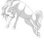 free horse lineart 3