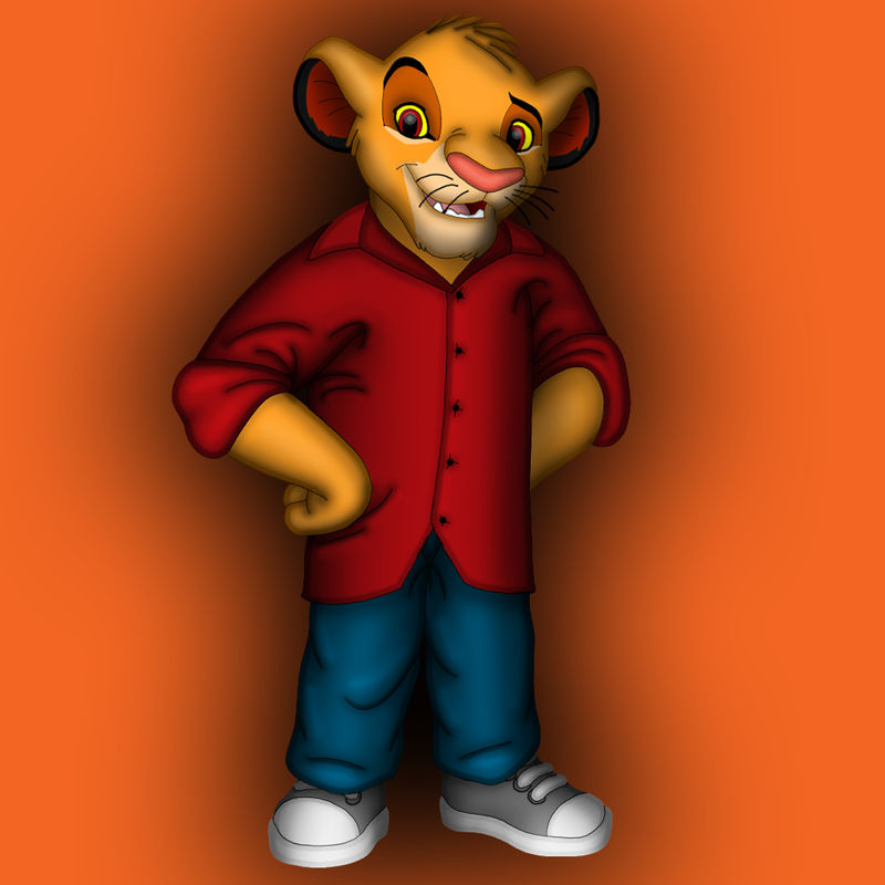 anthro cub Simba by green24mellowart on DeviantArt