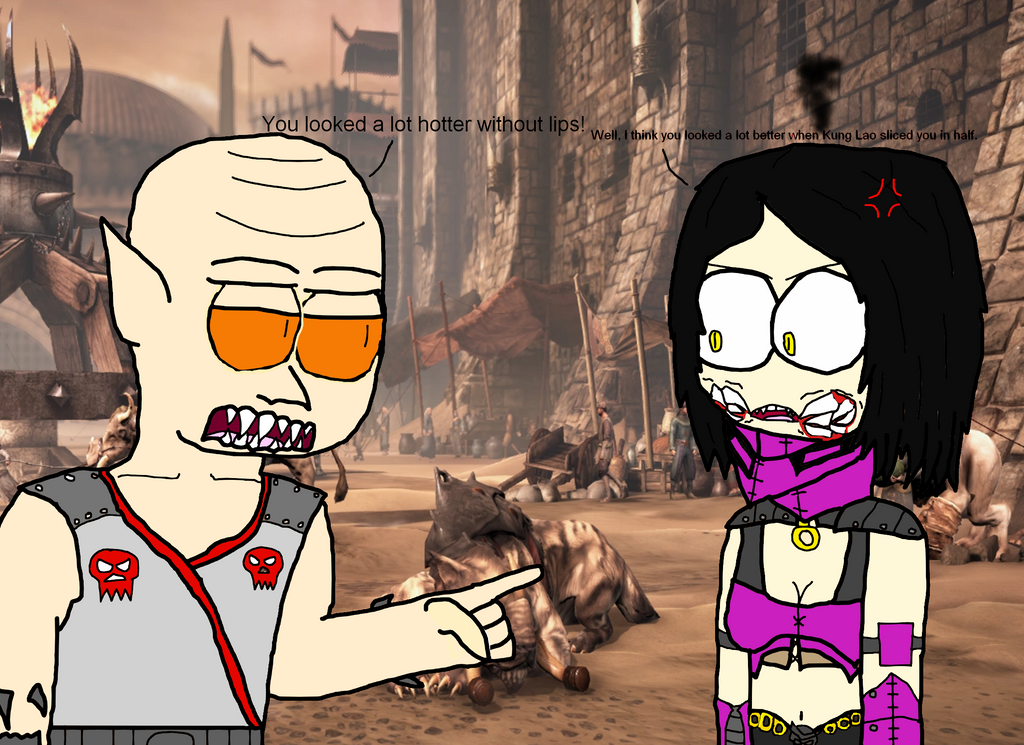 Baraka's Opinion On Mileena's New Face by GodzillaFan1234 on DeviantArt