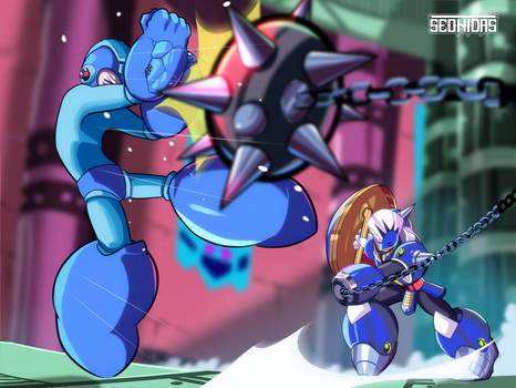 Mega Man vs Knight Man