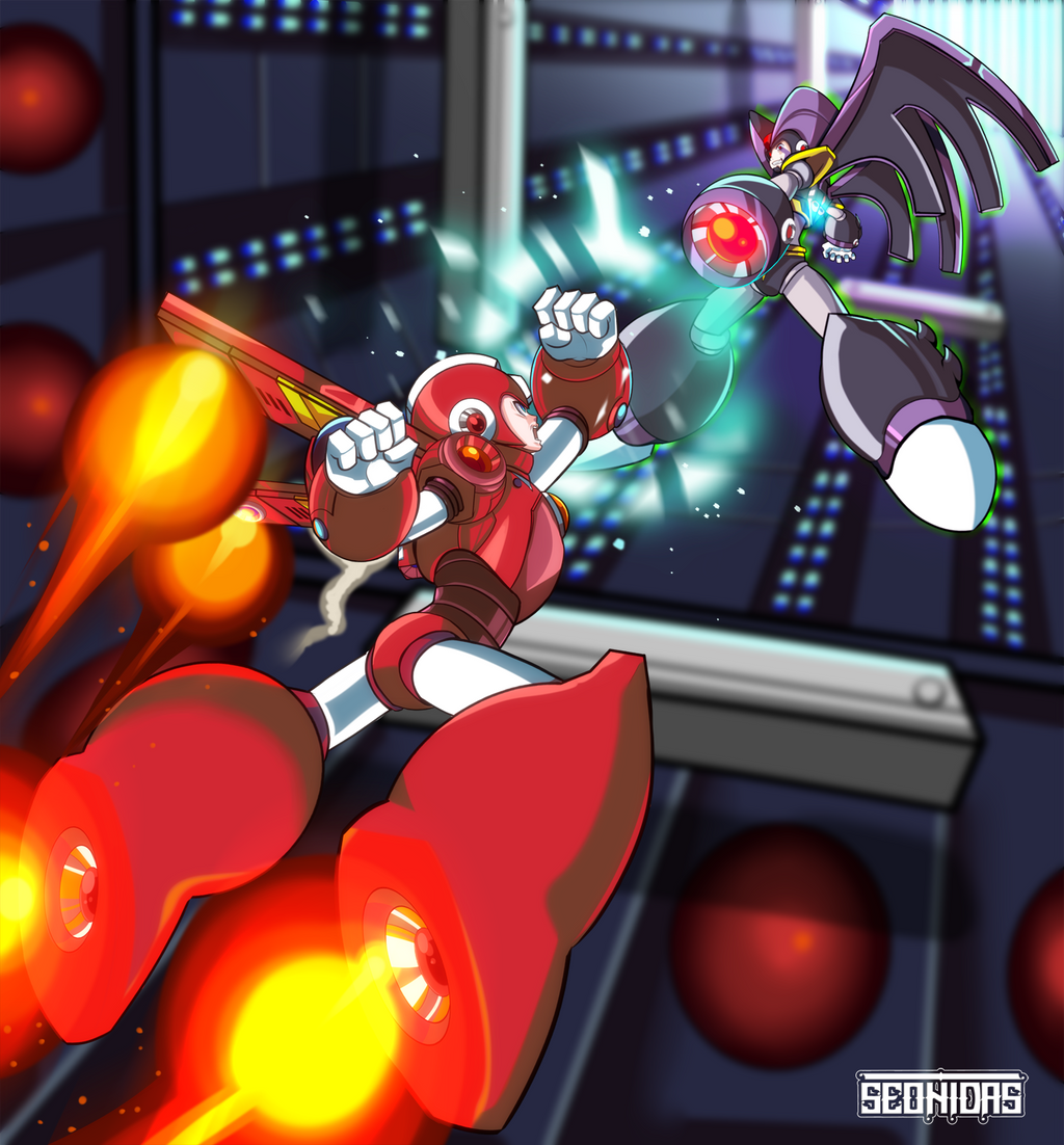 Mega man vs Bass by Seonidas on DeviantArt