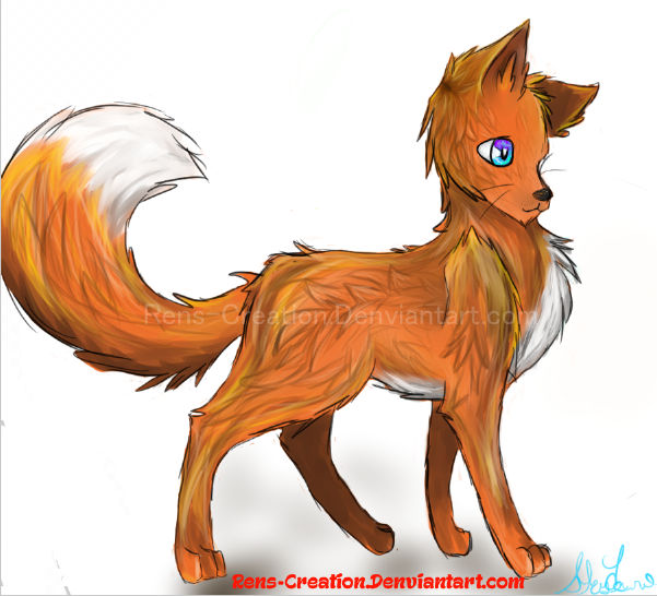 Red Fox Digital art by Rens-Creation on DeviantArt