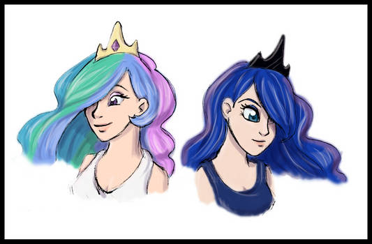 Humanized Celestia and Luna