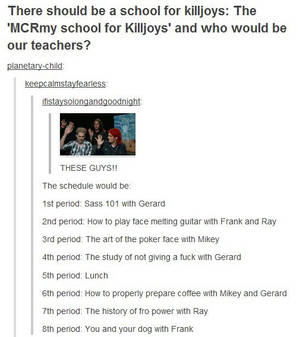 The My chemical romance school