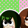 Tsuyu Asui and Ochoco Ururaka