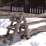 Old-Fashioned Wooden Fence