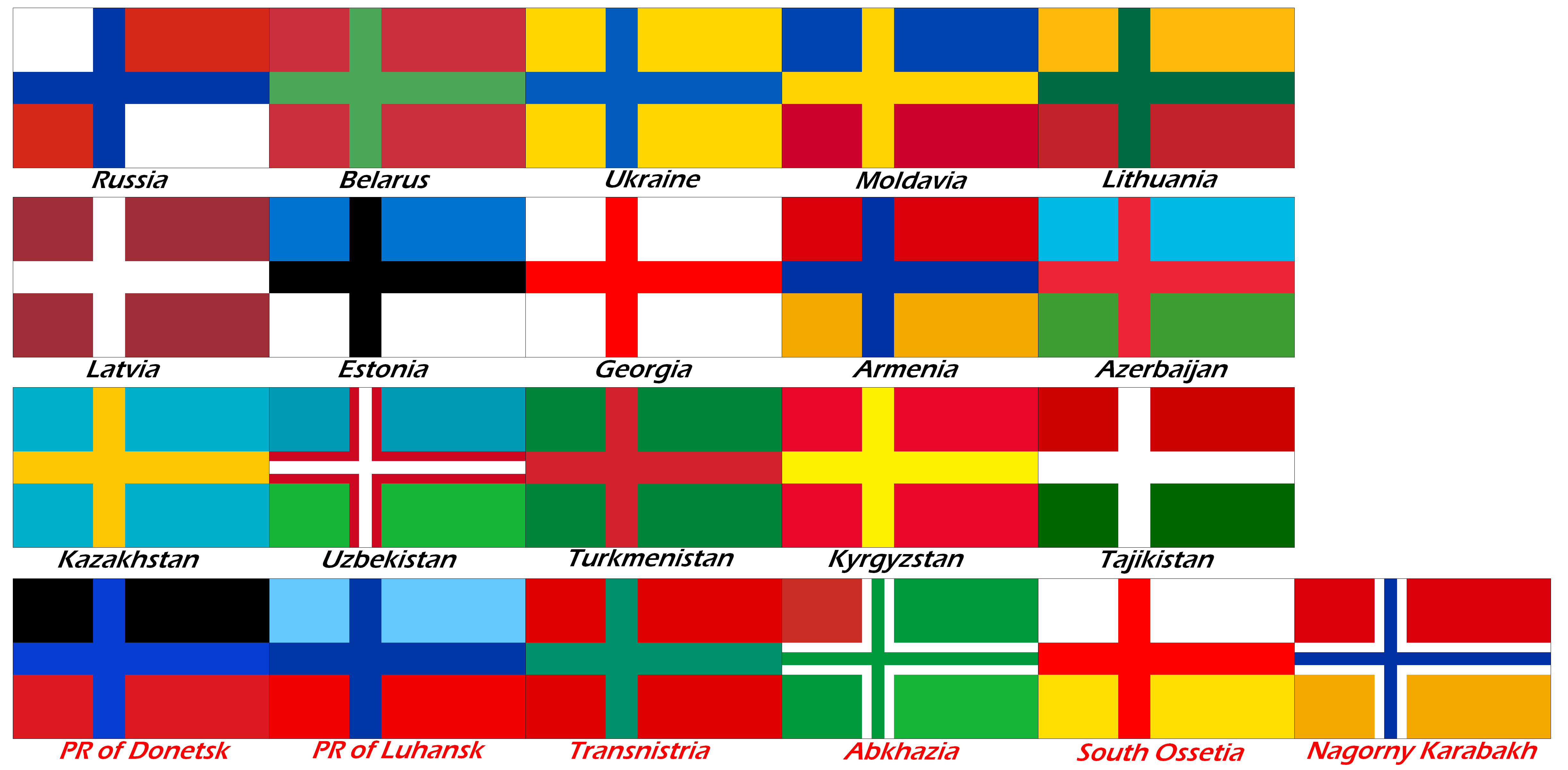 Flags of Russia in Post-Soviet flags style by Metallist-99 on DeviantArt