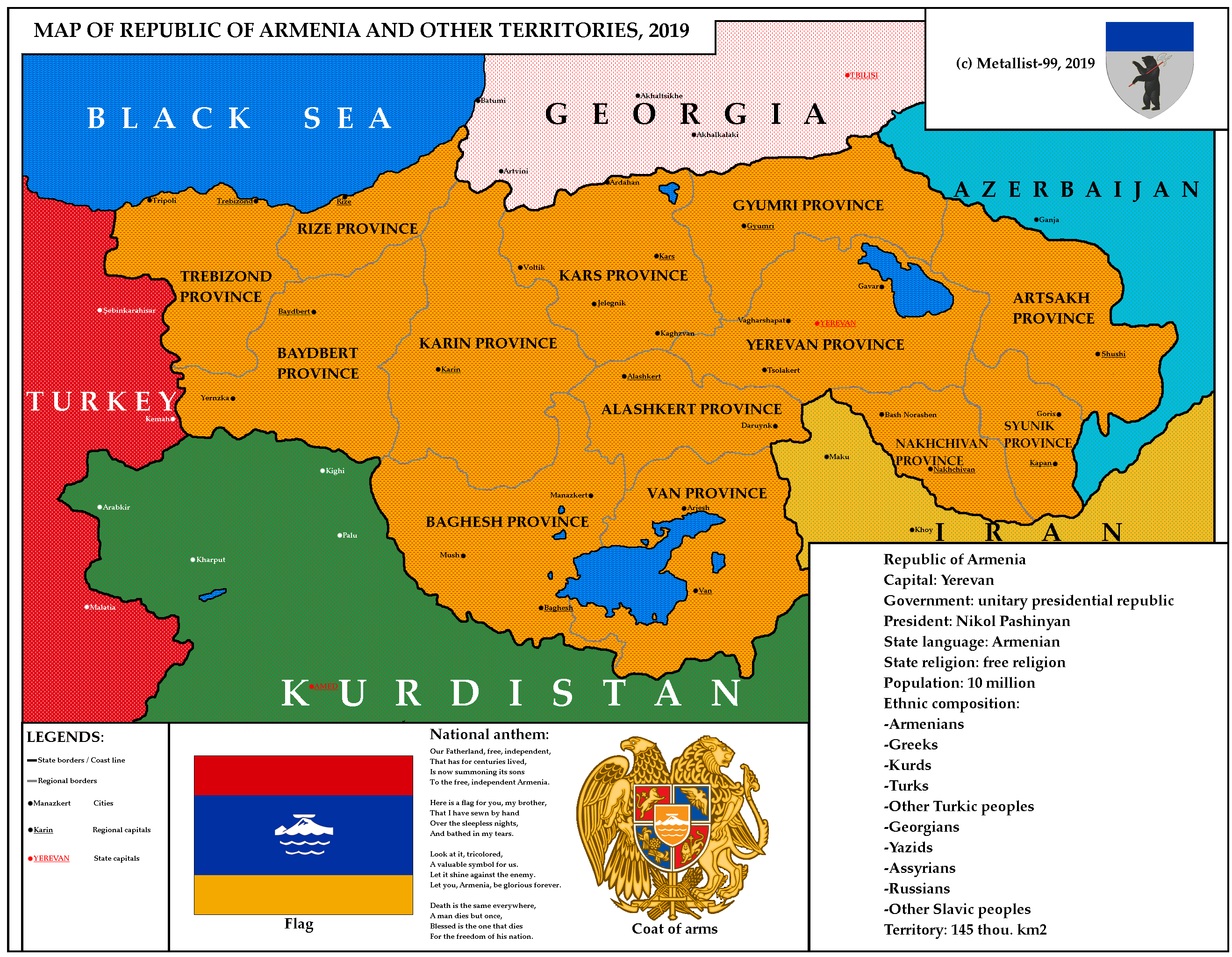 First Republic of Armenia (historical map) by thefeedle on DeviantArt