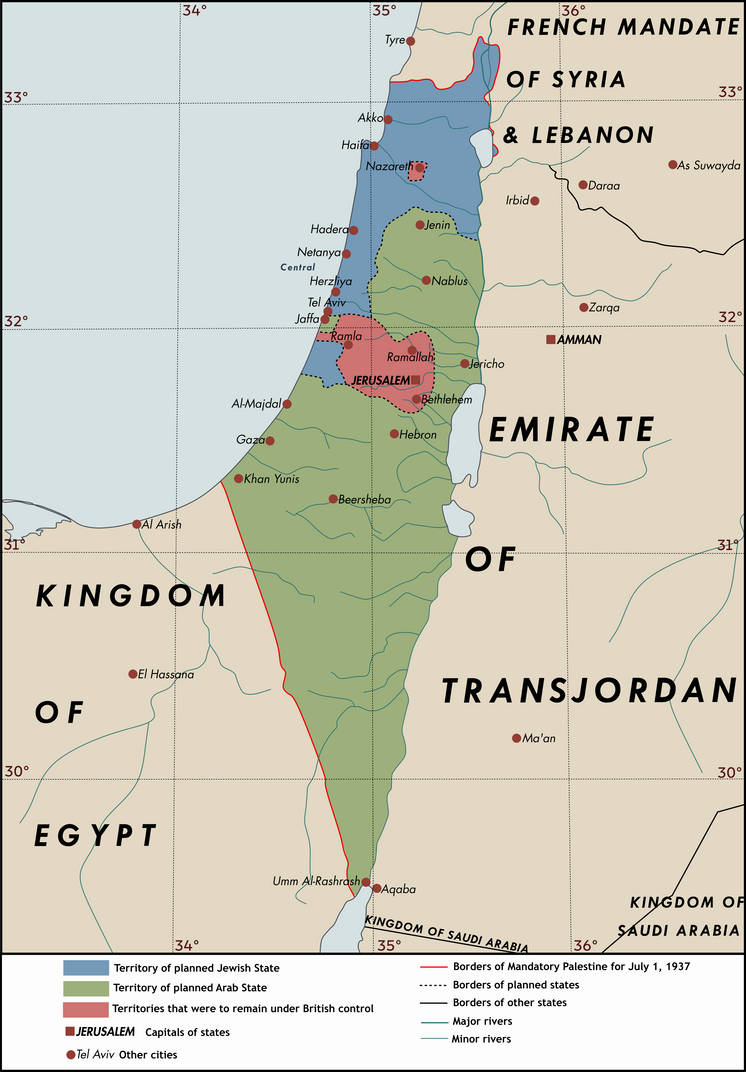 Parttion Plan Peel Comimsion's plan of partition of Palestine by Metallist-99 on ...
