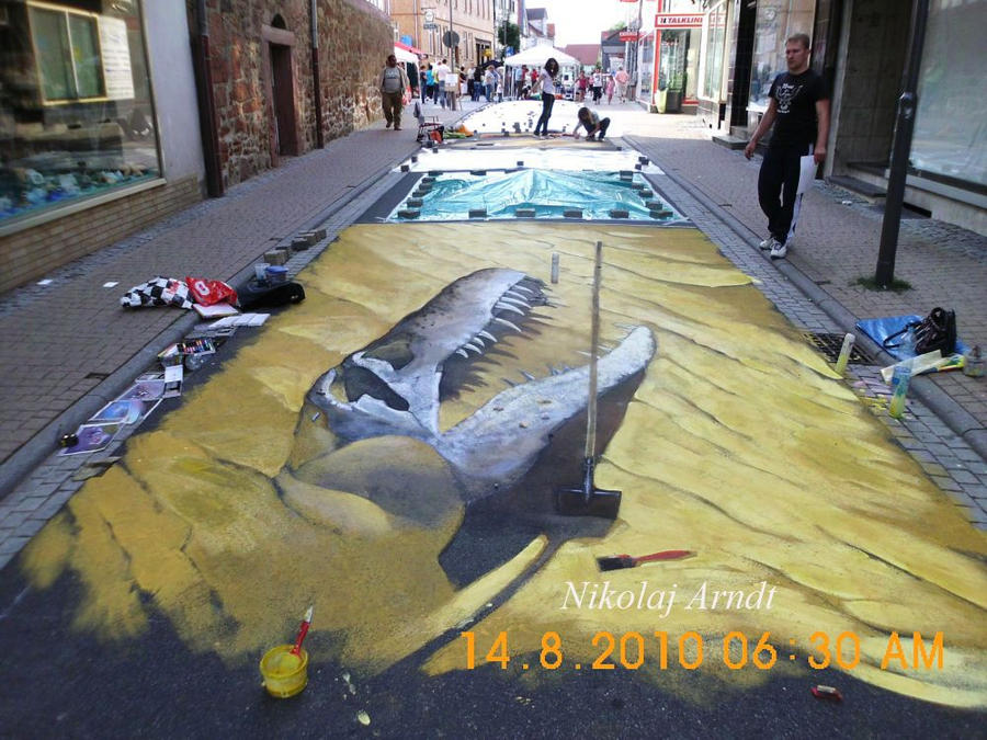 Excavations of dinosaur.