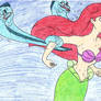 Ariel with Flotsam and Jetsum Drawing