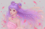 commission_ purple hair girl.