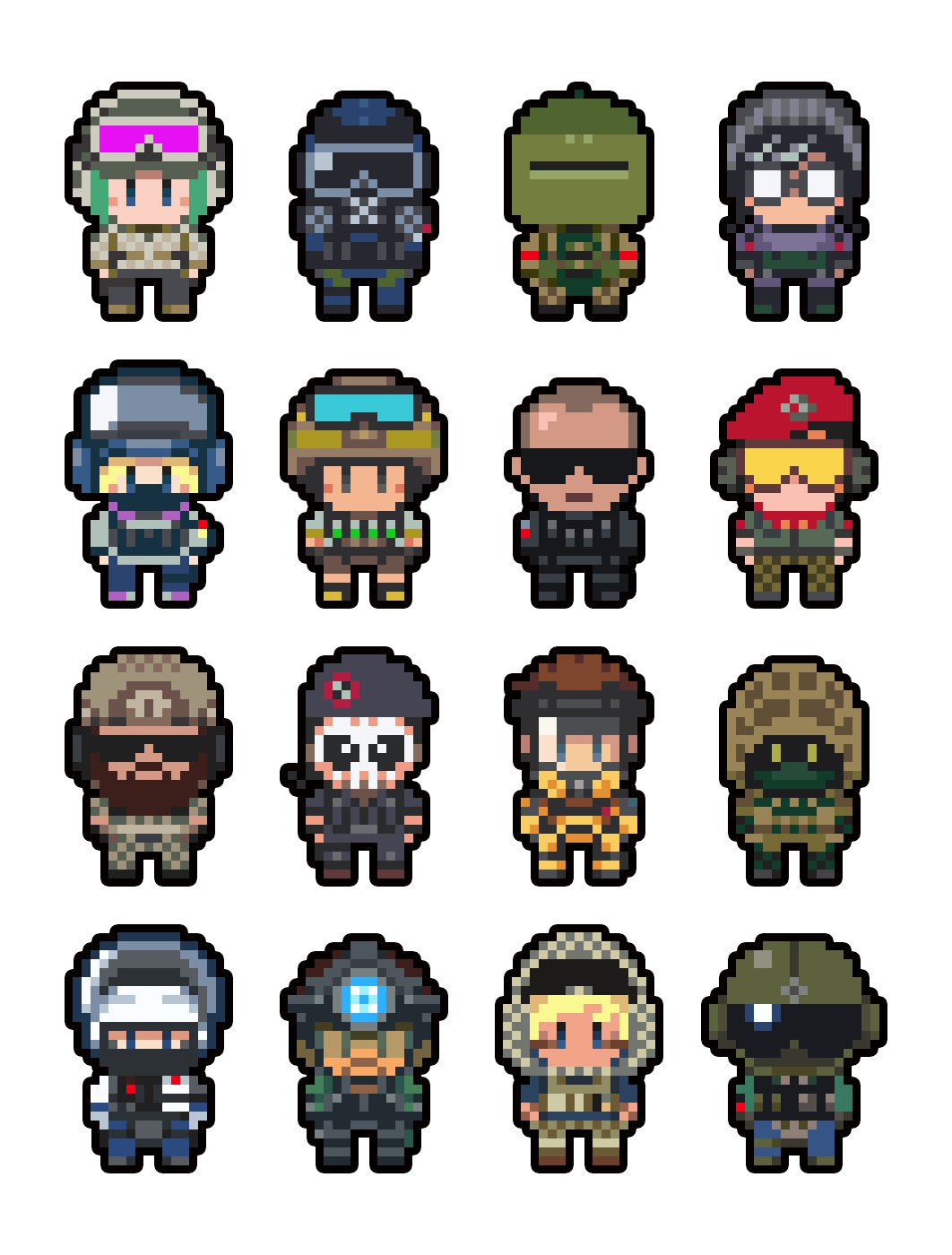 8 Bit R6 Rainbow Six Siege Character Pixel Art by gramoxon on DeviantArt