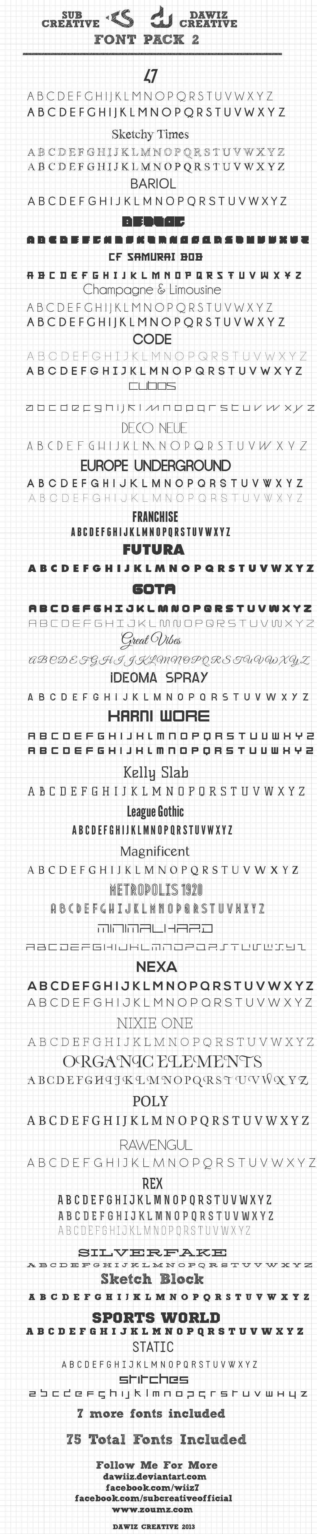 DAWIZ CREATIVE FONT PACK #2