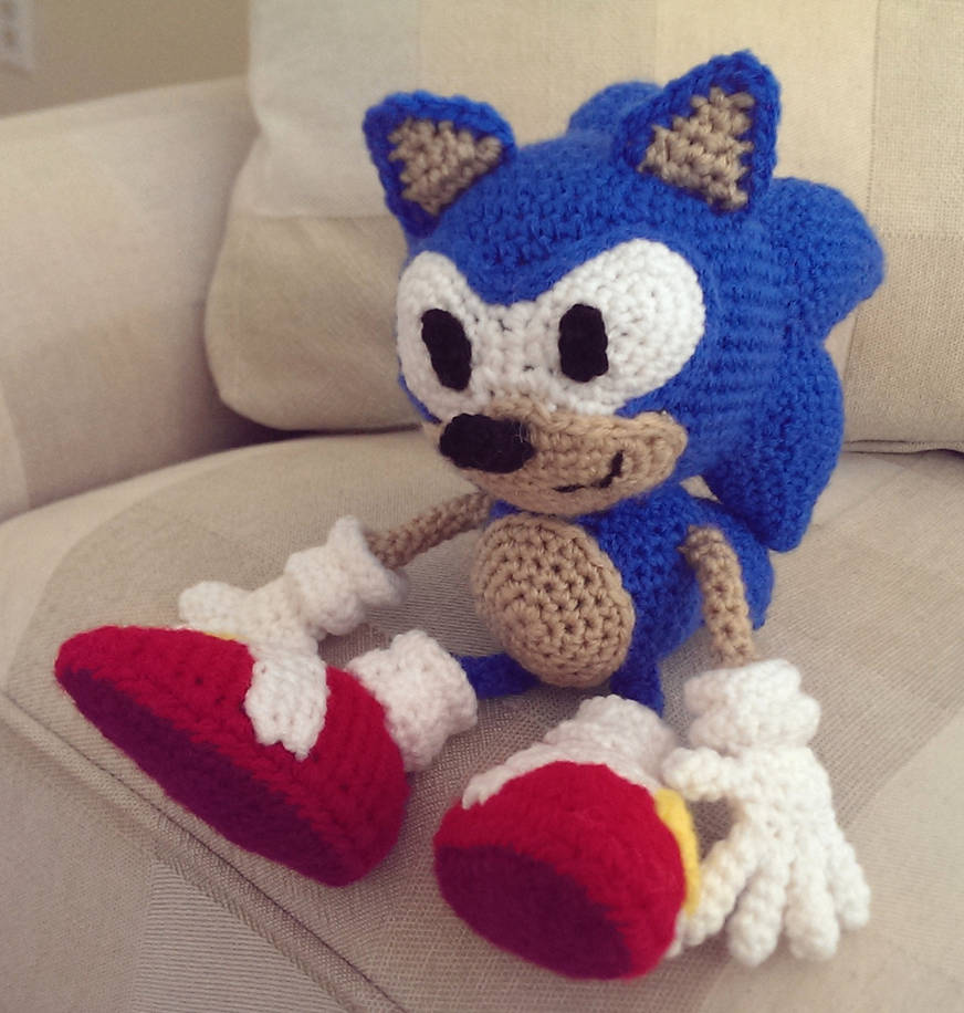 Crocheted Sonic The Hedgehog By