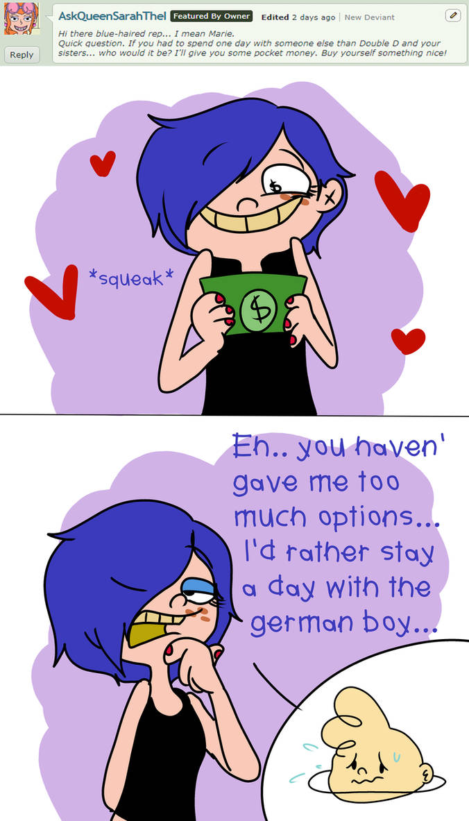 Ask Marie Kanker - #2 Spend a Day by Ask-Marie-Kanker on DeviantArt