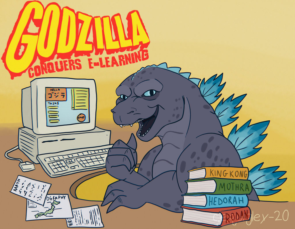 Godzilla Conquers E-Learning by CBeanowitz on DeviantArt