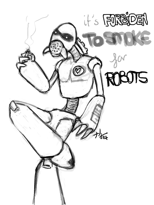 Forbiden to smoke for robots