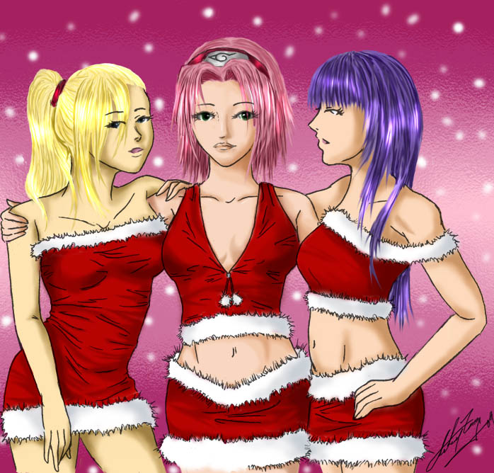 Hinata, Sakura and Ino Xmas