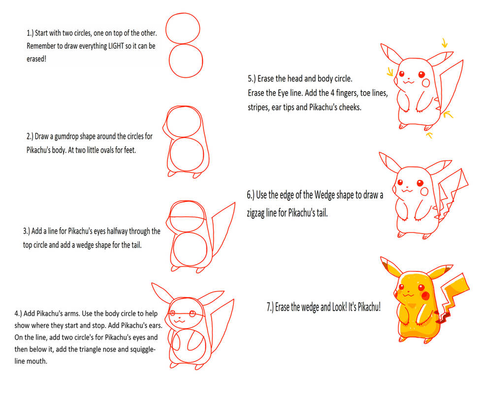 How to Draw Pikachu by WaxBottle on DeviantArt