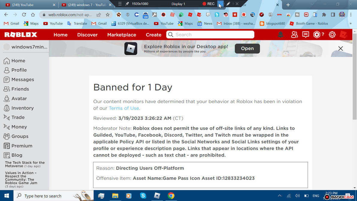 Roblox Ban Message by wezha on DeviantArt