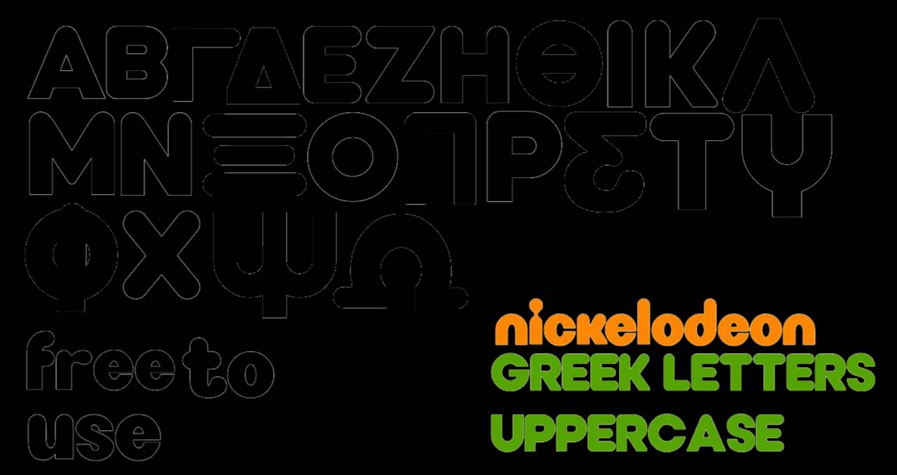 Nick Leters Nickelodeon greek letters uppercase F2U by RB1Thechannelfanmade on ...
