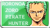 Stamp of Roronoa Zoro by Khazemya