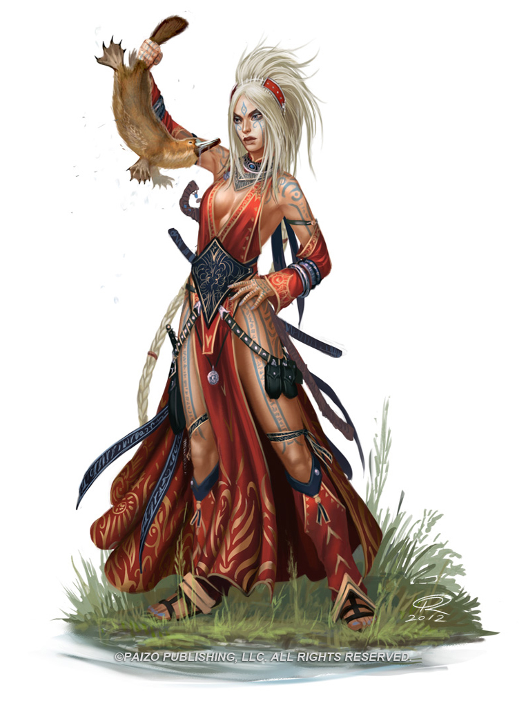 Sorceress with Platypus by Akeiron Sorceress with Platypus by Akeiron