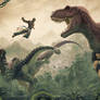 Mythic Amiri and Mythic Sajan VS Dinosaurs