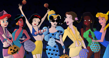 Disney Princesses on Halloween