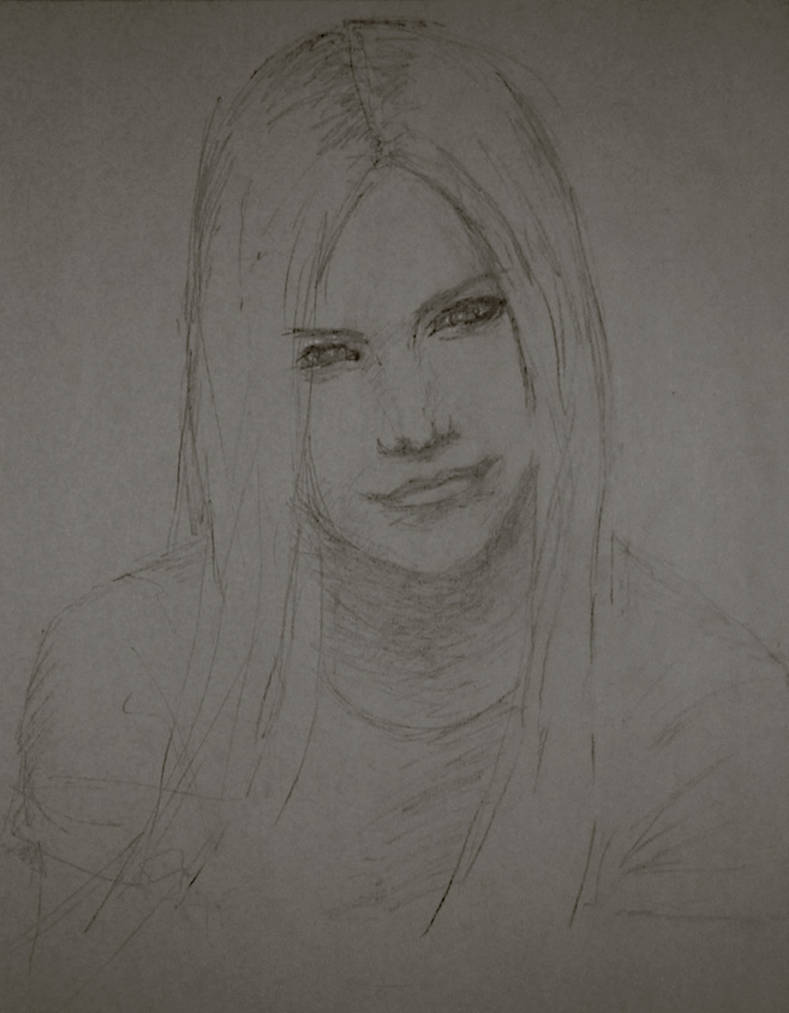 Sketch - Avril by starvingartist