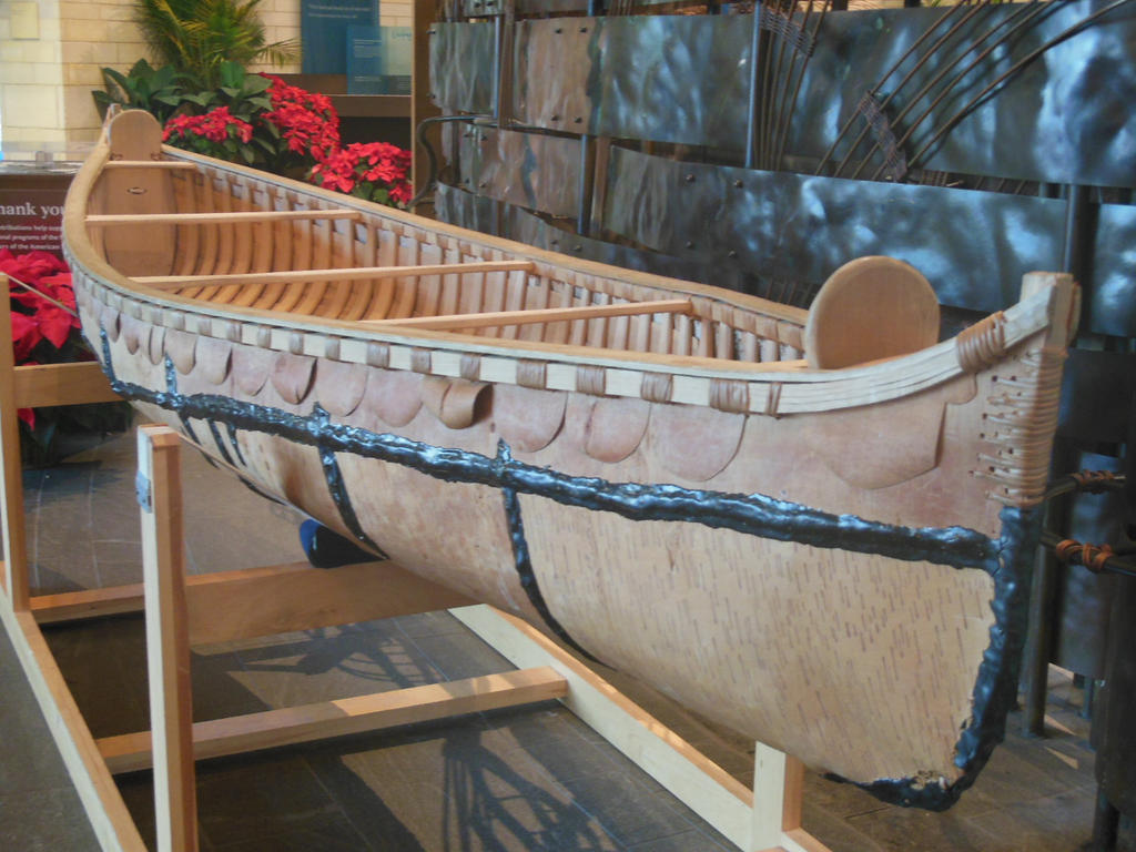 Ojibwe birch bark canoe building Ojibwe birch bark canoe building
