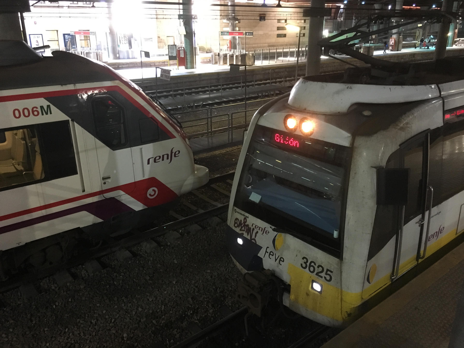 RENFE 463 006 And FEVE 3625 For Gijon At Oviedo By Rlkitterman On renfe-463-006-and-feve-3625-for-gijon-at-oviedo-by-rlkitterman-on