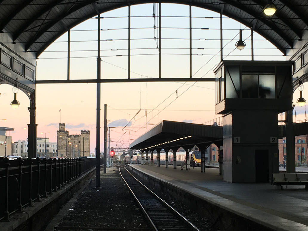 Newcastle Station At Sunset By Rlkitterman On DeviantArt newcastle-station-at-sunset-by-rlkitterman-on-deviantart