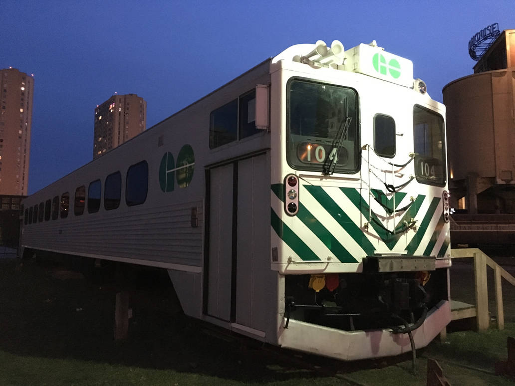GO Transit Cab Car 104 at Night (2) by rlkitterman on DeviantArt