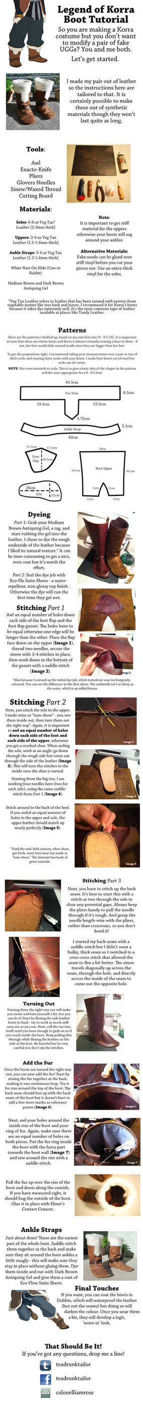 Korra Boot Tutorial by ColonelLiamRoss