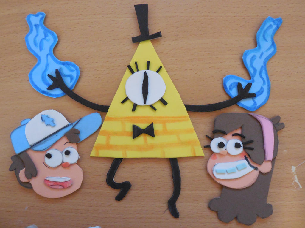 Bill Cipher Mabel and Dipper