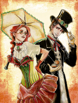 Steampunk couple