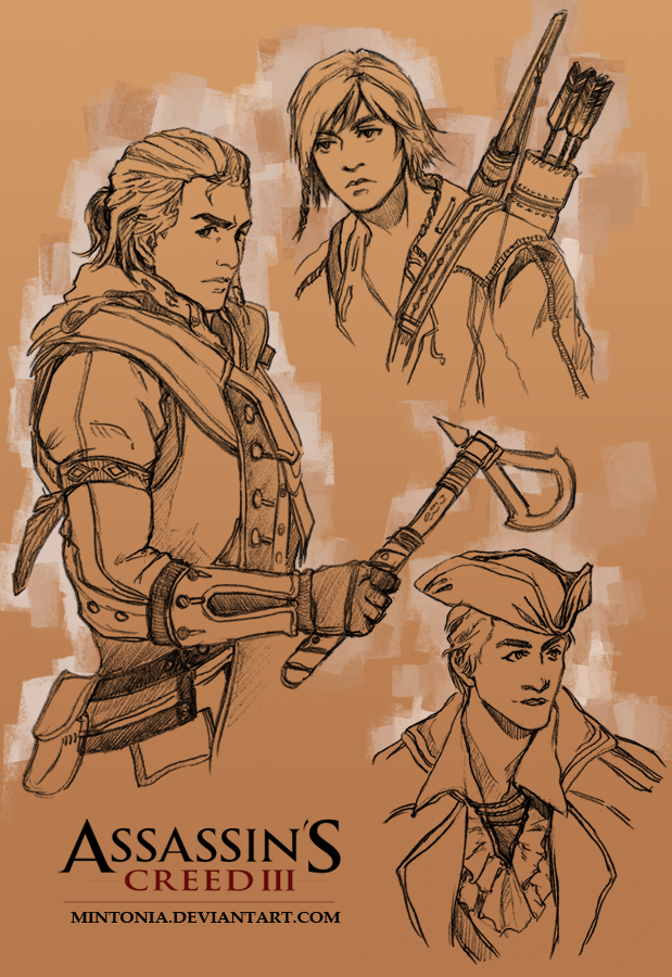 Ac3 Drawing Connor Kenway by Mintonia on DeviantArt