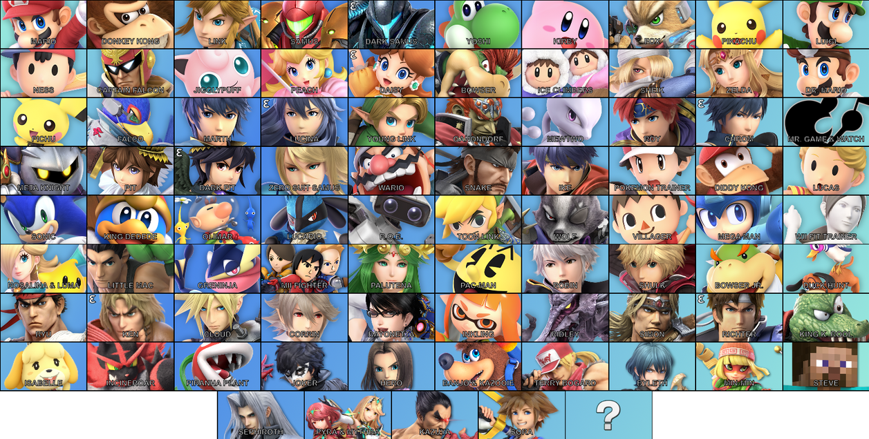 Customize your own Ultimate Roster! by wheelybro on DeviantArt