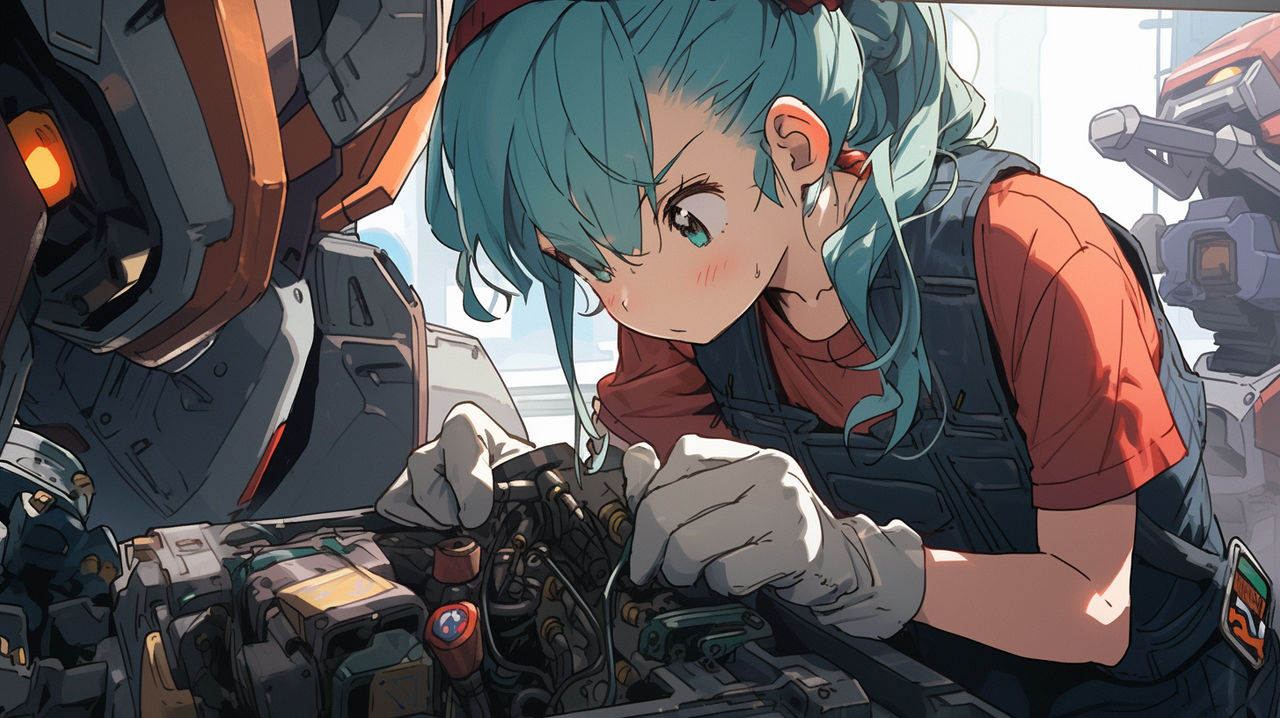Bulma Fixing a Machine by KenLothair on DeviantArt